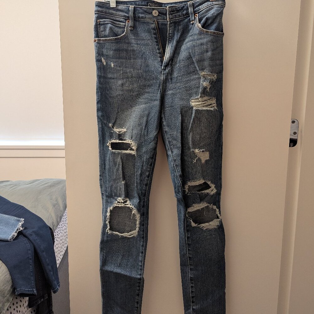 Abercrombie ripped jeans